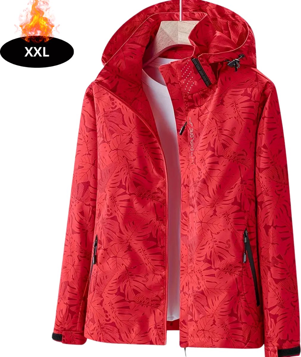 Nivard Windjas Dames Parka Lente & Herfst Jas Volwassen Windjack Windbreaker Outdoor Rood
