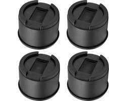Bedverhogers 4 stuks - 75 cm - Stapelbare ronde meubelverhogers - Tafelbeenverlengers - Moendergo - Antislip - Zwenkwielen - Stoelverhogers - Ondersteuning tot 2T furniture risers