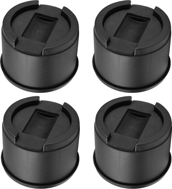 NIDONE 4 stuks houten bedverhogers, 10 cm stabiele tafelpootverlengers