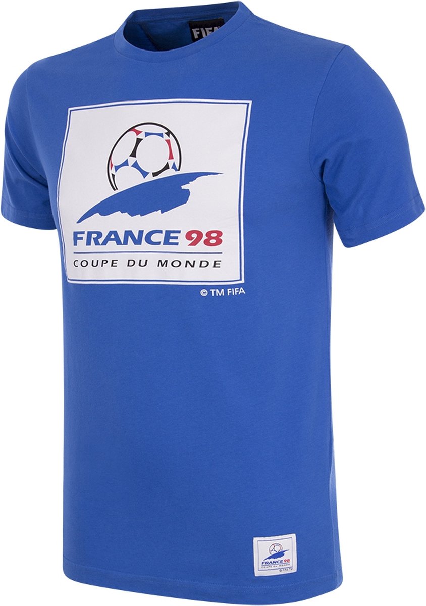 COPA - Frankrijk 1998 WK Emblem T-Shirt - Heren - Blauw - L