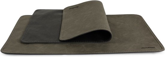Ligne de base | Set de table double face en éco-cuir | Réversible | 30x45cm | Fumé/Granit (K06/K07)