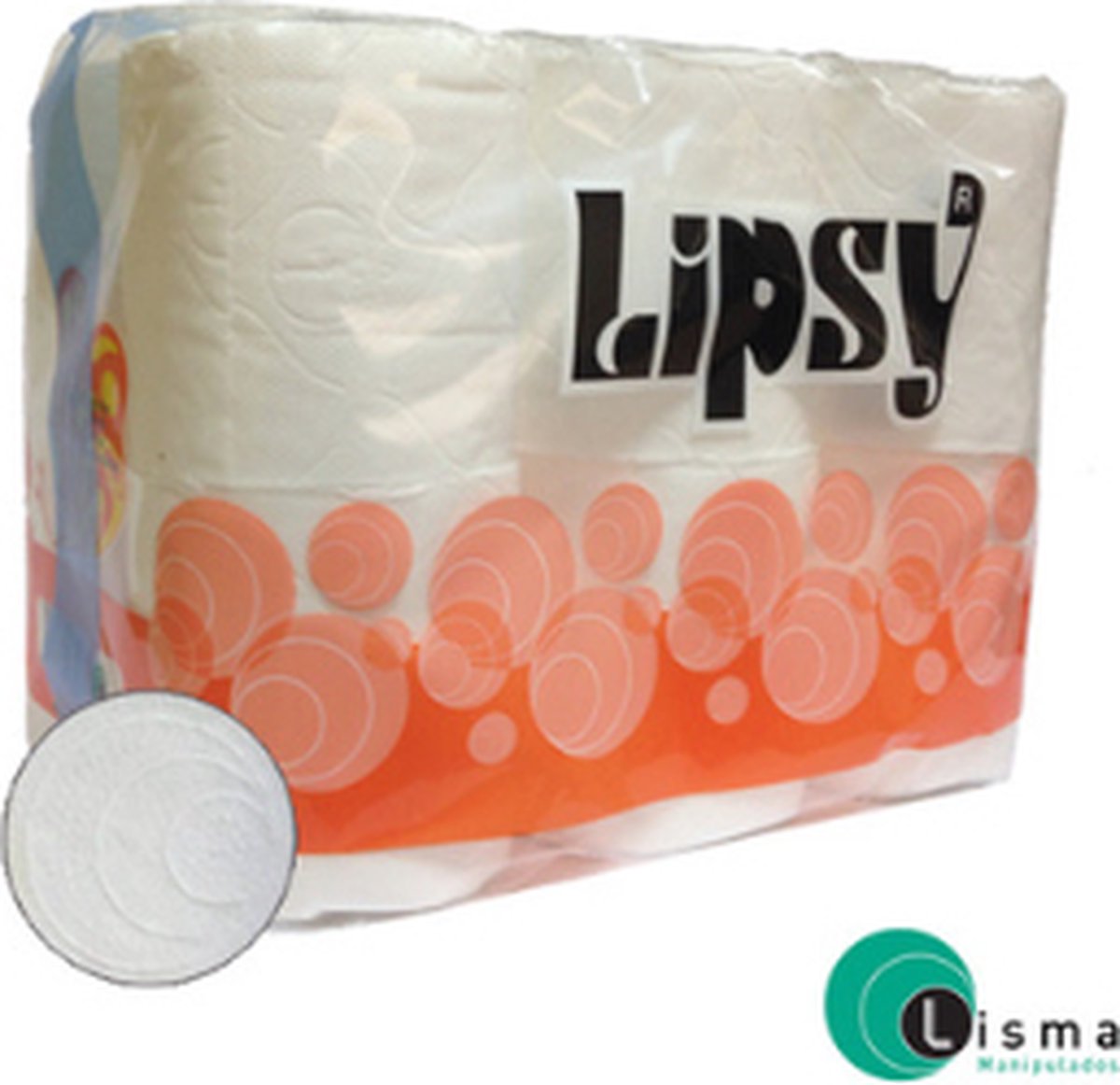 Lipsy Toiletpapier 15m 2 laags wit cellulose 9x12= 108 rollen