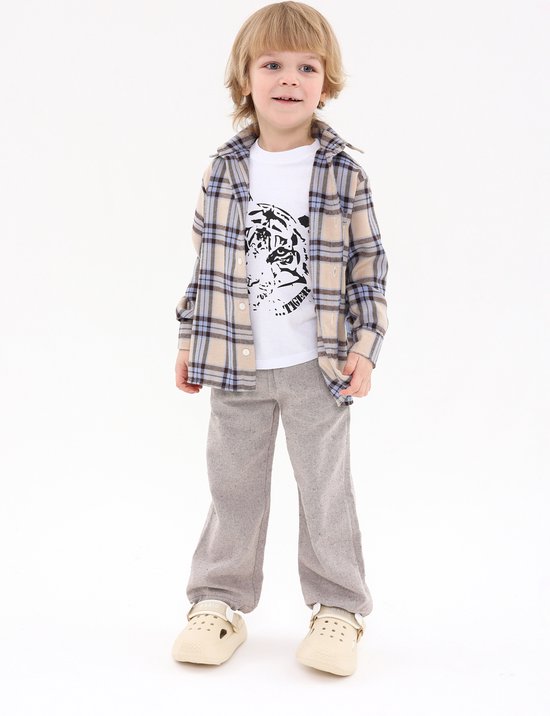 RobyKris Garçons / Filles / Unisexe / Chemise Enfants / Chemise | Manches longues | Flanelle | taille 104-110