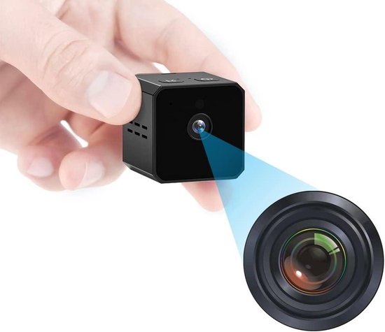 Mini-camera 1080p draagbaar met nachtzicht en bewegingsactivering - verborgen bewakingscamera voor thuis en buiten
