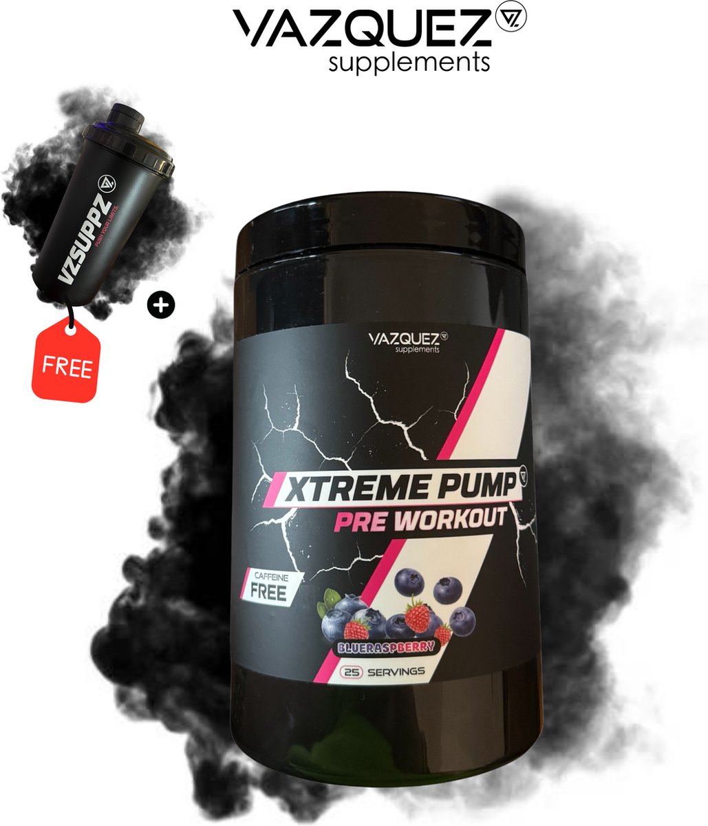 Goedkoopste Pre Workout Stim Free - Blueraspberry - Caffeïne Free - Pump - Pre Workout - Cafeïne vrij - Stim free - Voor Training - L-Citrulline - Geen Cafeïne