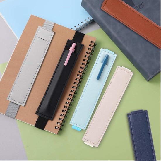 3 Stks Elastische Band Pen Houders voor Hardcover Notebooks Tijdschriften Planner Pen Zakjes Lederen Pen Sleeve met Elastische Band