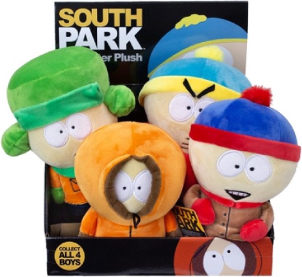Set van 4 South Park Pluche Knuffel 18 cm  Cartman Kenny Kyle Stan  Speelgoed knuffels voor kinderen jongens meisjes  Bekend van TV