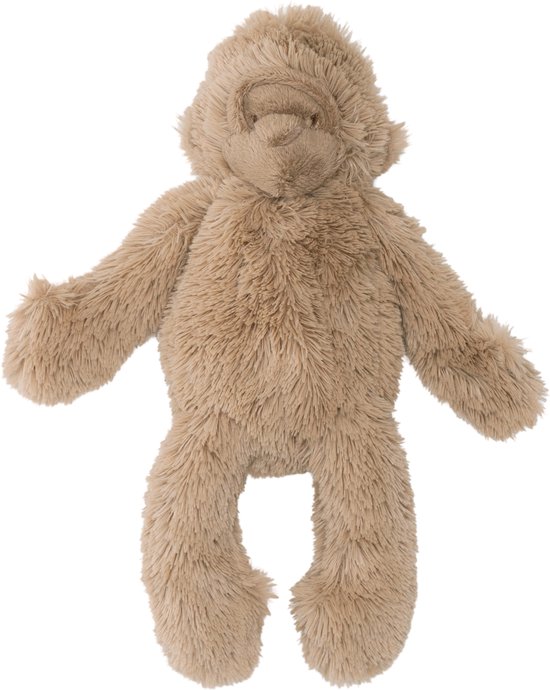 Bruine, zachte aap knuffel met open armen.
