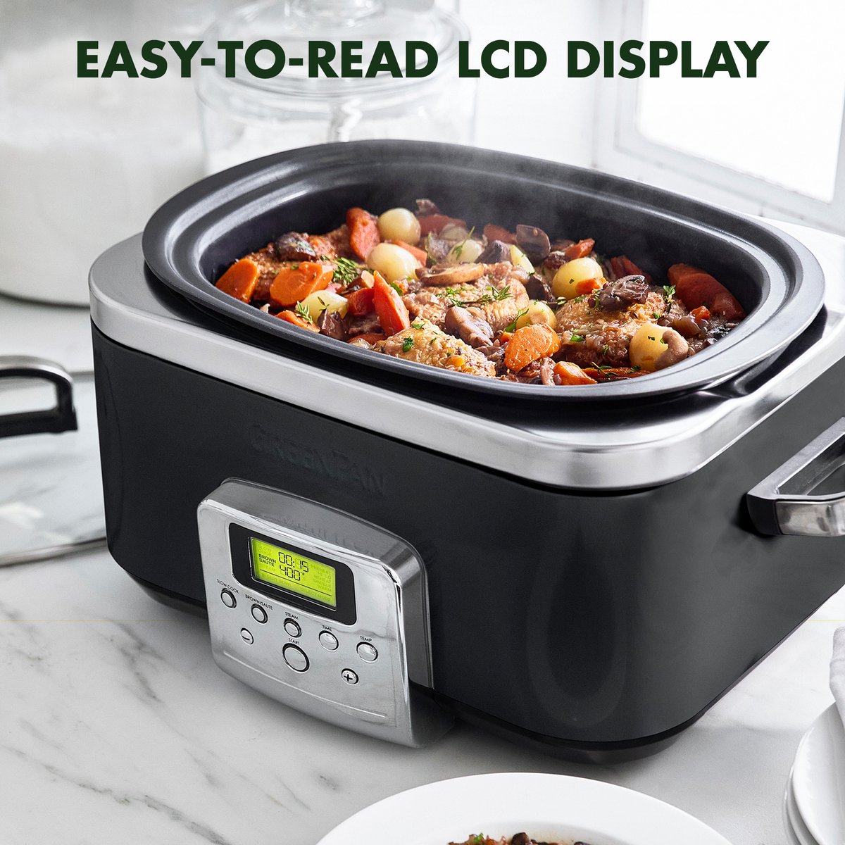 GreenPan Elite Slowcooker 6L PFAS-vrij - afbeelding 3