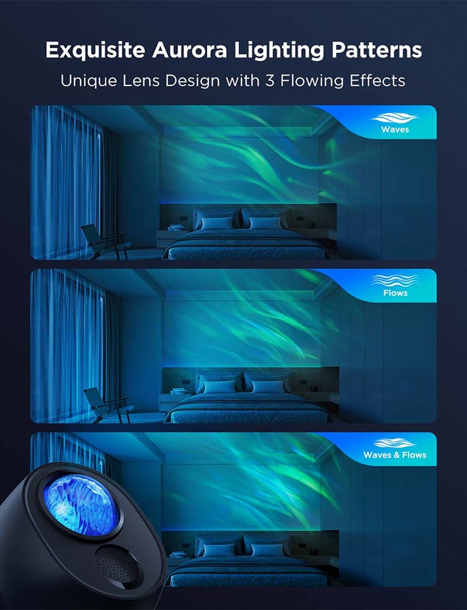 Govee sterrenprojector Matter RGBW - aurora projector – foto 4