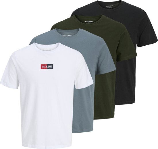 JACK&JONES - T-shirt JJPAN SS à col rond, lot de 4 - Garçons - T-shirts