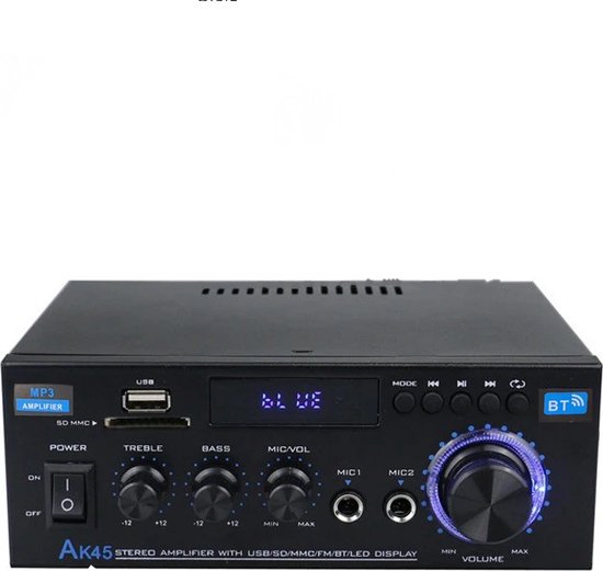 HIFI Bluetooth Power Amplifier | 800W | Digitale Versterker | Stereo Surround | Mediaspeler | Karaoke