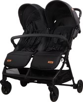 Ding Mellizo Duowagen - Zwart - Lichtgewicht Duobuggy - Tweelingbuggy - Max. 15kg per zitje