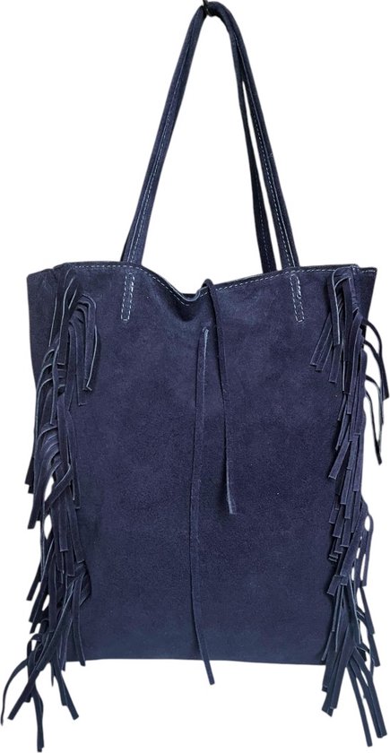 Tas met suède details - Nederland
