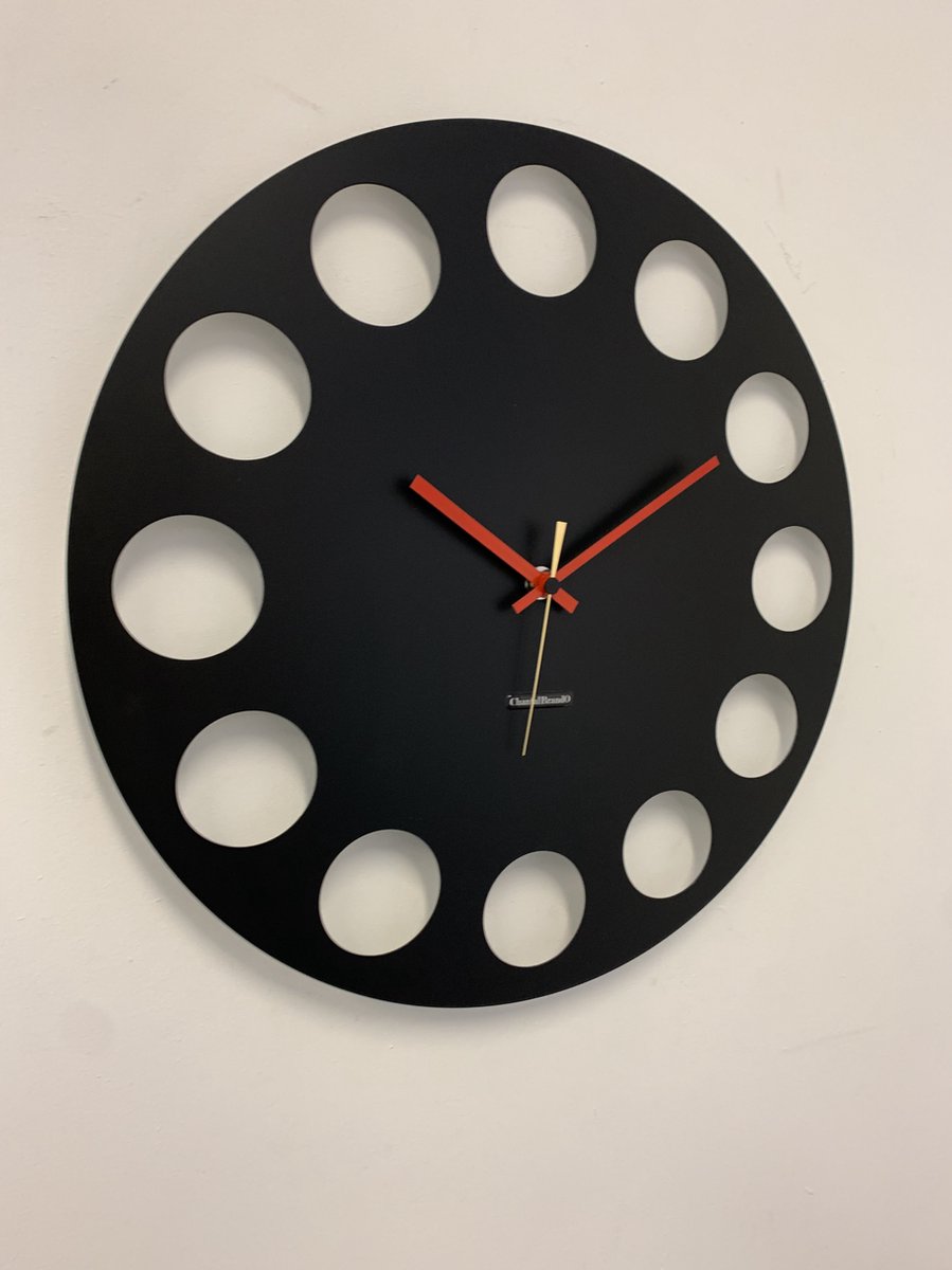 ChantalBrandO Wandklok MARAVAL Black XL Modern Design