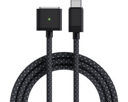 USB-C naar Magnetische 3 Oplaadkabel van MMOBIEL – 2m 140W Snel Opladen Kabel –– Adapterkabel voor MagSafe 3 Geschikt voor MacBook Air/Pro – Type C Veilige Snellaadkabel – Zwart