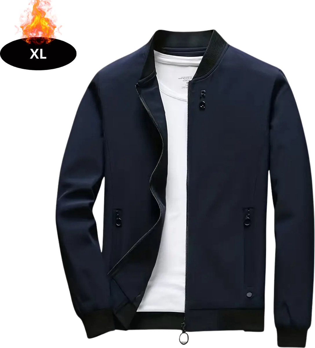 Nivard Windjas Heren Parka Lente & Herfst Jas Volwassen Windjack Windbreaker Outdoor Blauw