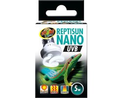 Zoo Med ReptiSun Nano UVB 5W compacte UVB lamp voor nano terraria en kleine reptielen en amfibieën