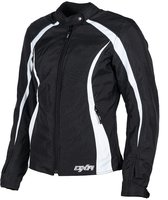 Blouson moto MANDALA femme 4 saisons Zwart/ Wit 42 Homologué CE par MOTOBLOUZ