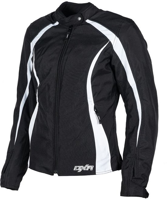 Blouson moto MANDALA femme 4 saisons Zwart/ Wit 42 Homologué CE par MOTOBLOUZ