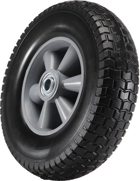 VEVOR Volledige PU-wielen met RunFlat-banden, 10 inch, 2 stuks, 180 lbs Dynamische Belasting, 220 lbs Statische Belasting, Tubeless Banden en Wielenset voor Steekwagens, Bedrijfswagens, Dolly's, Tuinaanhangers van Merkloos	 — afbeelding 2