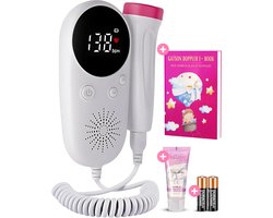Gatson Doppler Plus - Inclusief E-Book, Doppler Gel en Batterijen - Doppler baby - Baby hartje monitor - Babyshower - Zwangerschap