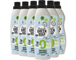 Marcel's Green Soap Wasmiddel - 0% - 6 x 1L - 138 wasbeurten