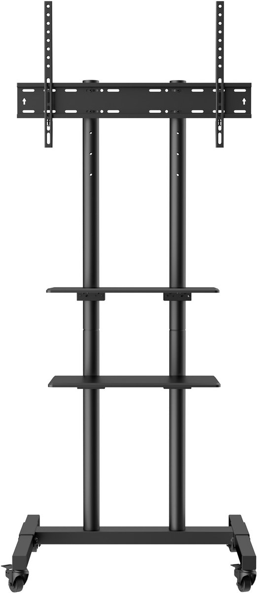 VEVOR Mobiel Tv-Meubel Mobiele Tv-Wagen voor 32-70 Inch Tv'S met Wieltjes En Een Dienblad