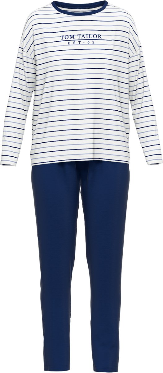 TOM TAILOR Zaria Dames Pyjama - Blauw gestreept