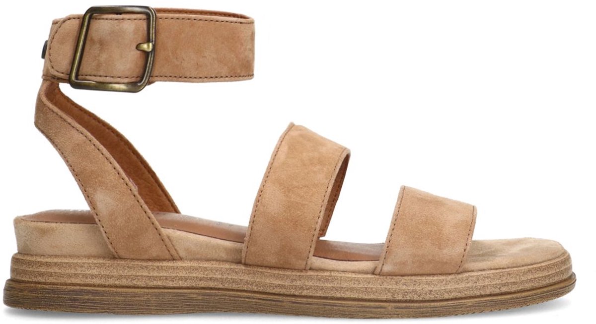 No Stress - Dames - Beige suède sandalen - Maat 42