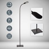 Bol.com B.K.Licht - CCT Vloerlamp - zwarte staande lamp - dimbaar - lampkop flexibel - 600Lm - 8W - 128cm aanbieding