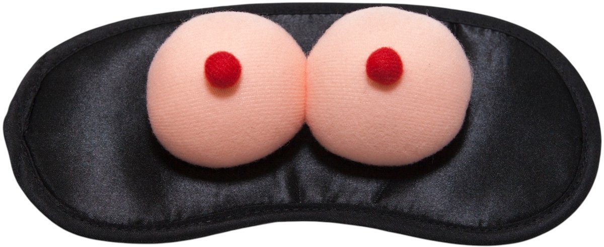 Grappig Tieten Slaap Masker – Ondeugend Design – Perfect voor Vrijgezellenfeesten & Cadeaus