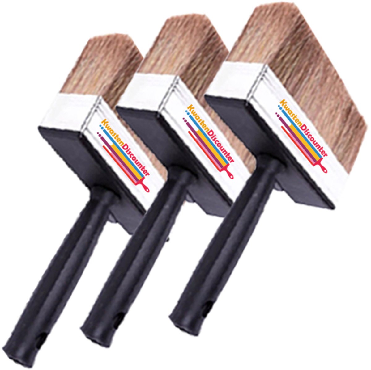 3 stuks KwastenDiscounter beitskwast 14x4CM