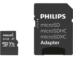 Philips FM64MP45B Micro SDXC 64GB UHS-1 U1 | Inclusief adapter