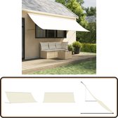 vidaXL Auvent extensible - 400x150 cm - Auvent crème - Protection solaire solaire - Protection solaire extérieure - Véranda - Balcon - Jardin - Patio - Terrasse - Parasol