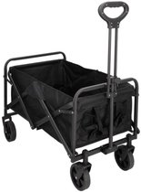 Bol.com Dreamble® | Compacte Bolderkar | Zwart | Inklapbaar | Fluisterwielen | 80L | Tot 90KG | Verstelbare Handgreep | Strandka... aanbieding
