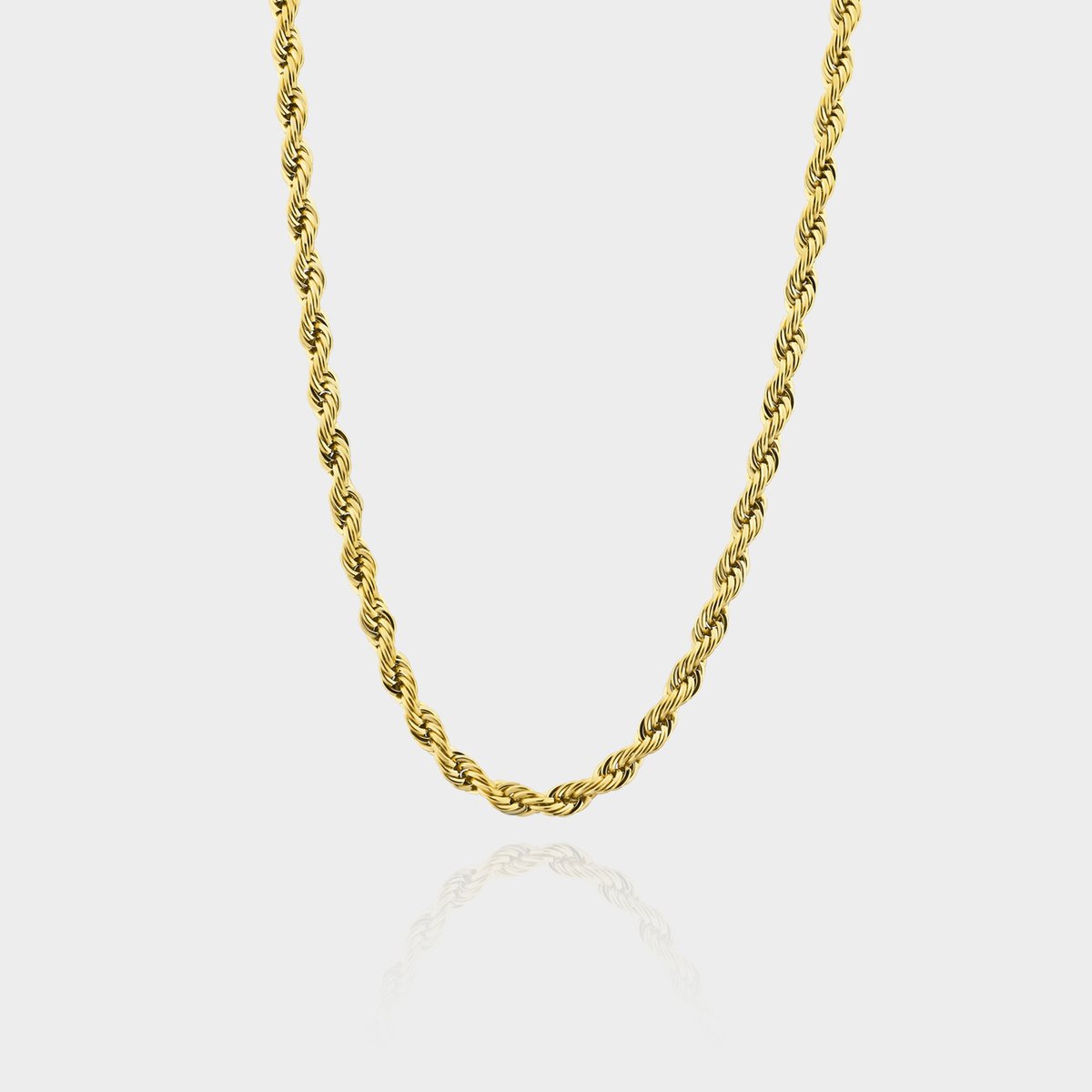 Rope Ketting 5 mm - Gouden Schakelketting - 60 cm lang - Ketting Heren - Olympus Jewelry