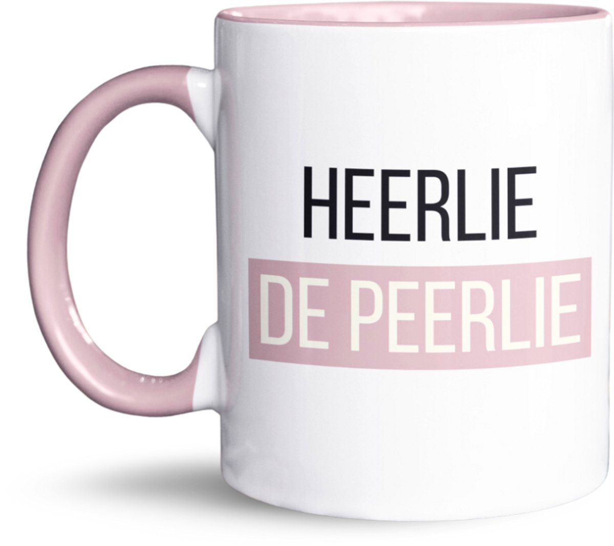 NietMokken.nl - Grappige mok 'HEERLIE DE PEERLIE' - Leuk als cadeau voor hem of haar - Originele beker bedrukt aan beide zijden - Vaatwasser- en magnetronbestendig - Keramische tas 325ml (11 oz)