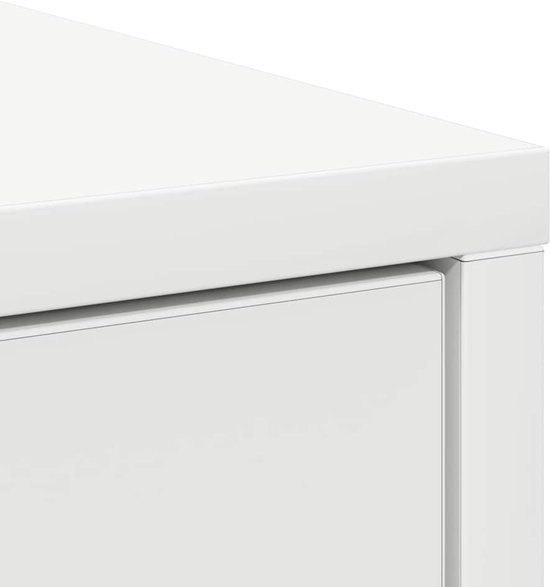 vidaXL Dressoir met lades 71x35x84 cm spaanplaat wit, opbergkast
