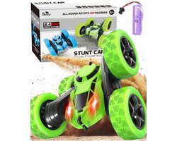 Boncy® Bestuurbare RC Auto Offroad - 360 Stunt Groen - Jongens Meisje Volwassenen - Speelgoed Binnen & Buiten - Afstandbestuurbaar Race Drift Car - Afstandsbestuurbaar Raceauto Accu - Stuntauto - Bestuurbaar Snel Elektrisch Autos Afstandsbediening