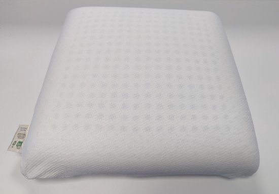 Relyon Superieur comfort, slank, ademend natuurlijk latex kussen met een zachte hoes van 100% katoen, wit, B68 cm x H40 cm x Diepte 13 cm Relyon Superieur comfort, slank, ademend natuurlijk latex kussen met een zachte hoes van 100% katoen, wit, B68 cm x H40 cm x Diepte 13 cm