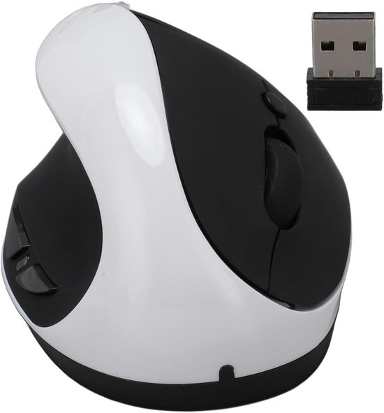 Souris Verticale Ergonomique Sans Fil 2.4GHz - 6 Boutons, Réglage DPI, Pour Éviter Les TMS