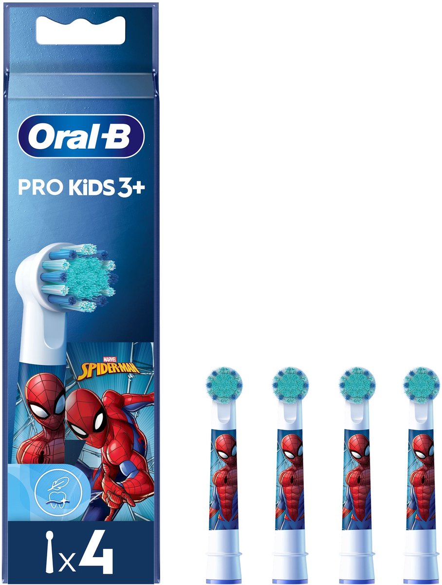 Oral-B Pro Kids - Opzetborstels - Met Spider-Man - 4 Stuks
