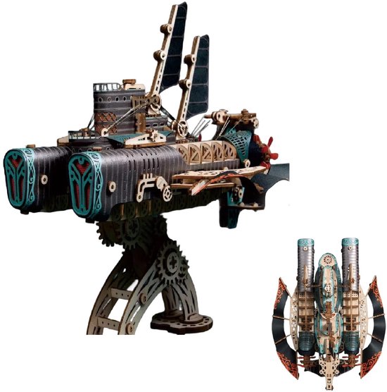 Foto: Ugears houten modelbouw mini locomotive smart