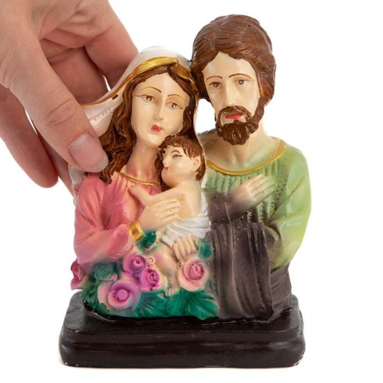 Statue de Marie et Joseph avec l'Enfant Jésus (14 cm)