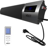 VOLT I-Red Badkamerverwarming - 1800W - Zwart - Badkamer kachel elektrisch - Infrarood Heater - Timerfunctie - Wifi - Ecostand - 5 Jaar garantie - IP44 - 126CM