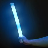 Partystaaf / foam stick met blauw LED licht - 48 cm - lichtstaven / partysticks - lichtgevend