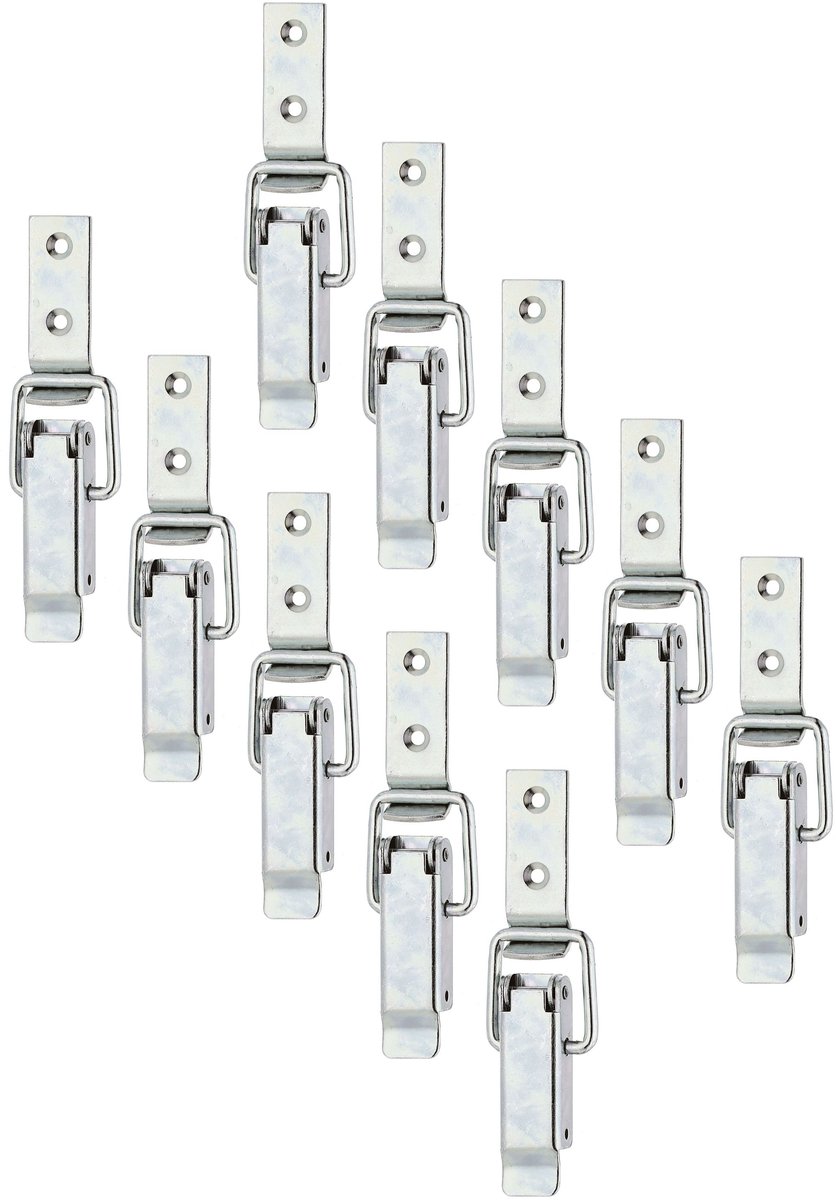Alberts 10x Kofferslot met verzinkte haak 61x18mm Kofferslot