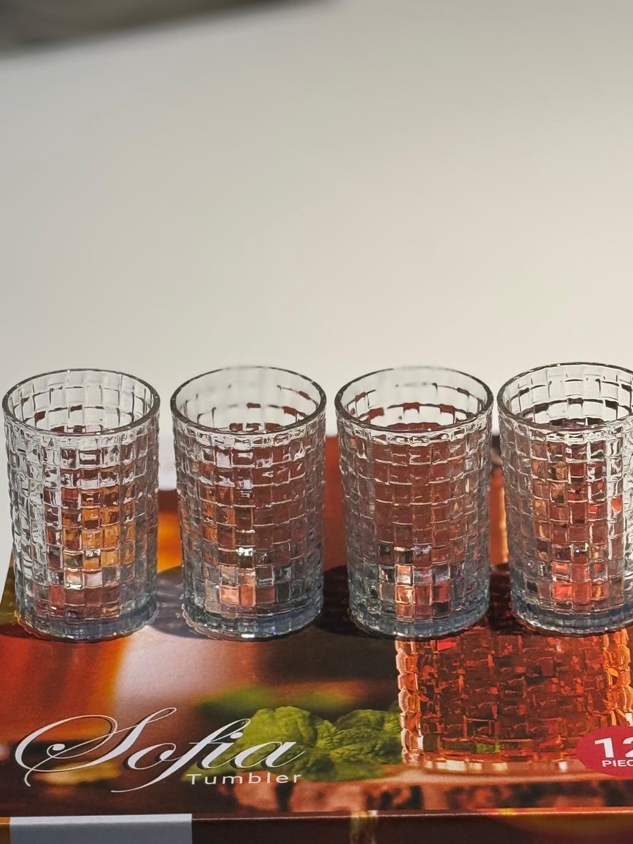 Glozini - Marokkaanse Theeglazen- Sofia Tumbler - Set van 12 Glazen - 170ml - Thee & Koffieglazen