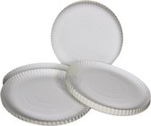 KURTT - 50 stuks papieren borden - Ø 30 cm - kartonnen borden - wegwerp borden papieren schaaltjes -wegwerpservies - taartborden - feestborden - papieren borden - gebaksbordjes